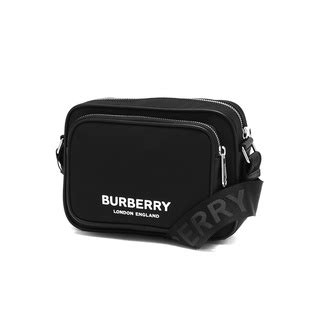 Burberry Logo Print Nylon Crossbody Bag Black 8049094 